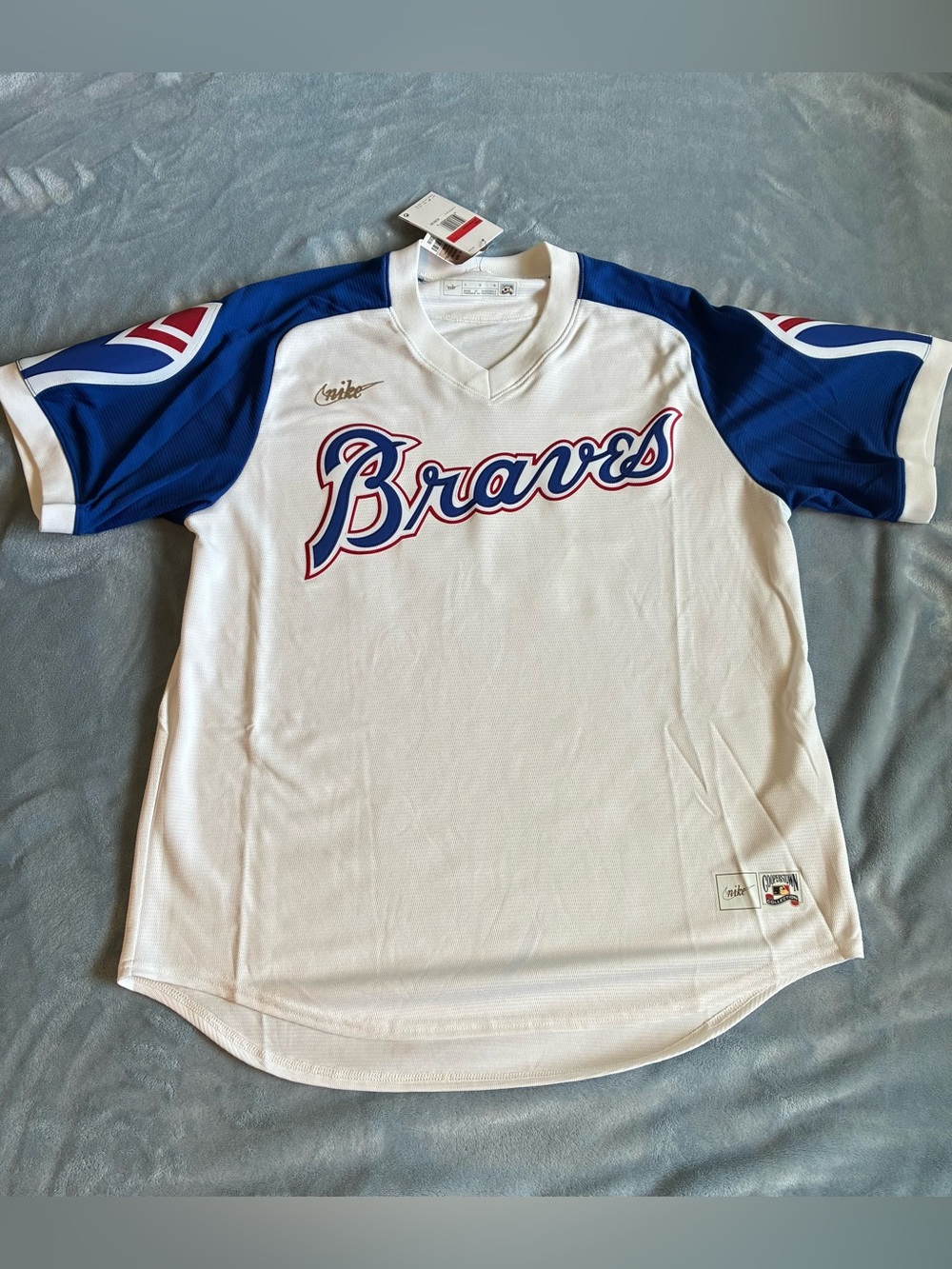 Men’s Nike Phil Niekro Atlanta Braves Cooperstown Collection White Jersey Large